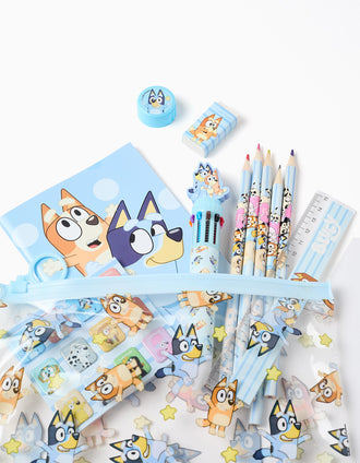 Set de Papeterie 'Bluey et Bingo' pour Enfant, Bleu
