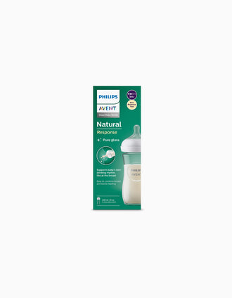 Biberón de Vidrio Natural Response Philips Avent 240ml 1M+