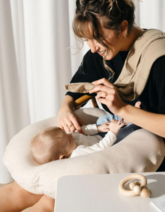 Doomoo Softy Breastfeeding Pillow, Chiné Sand