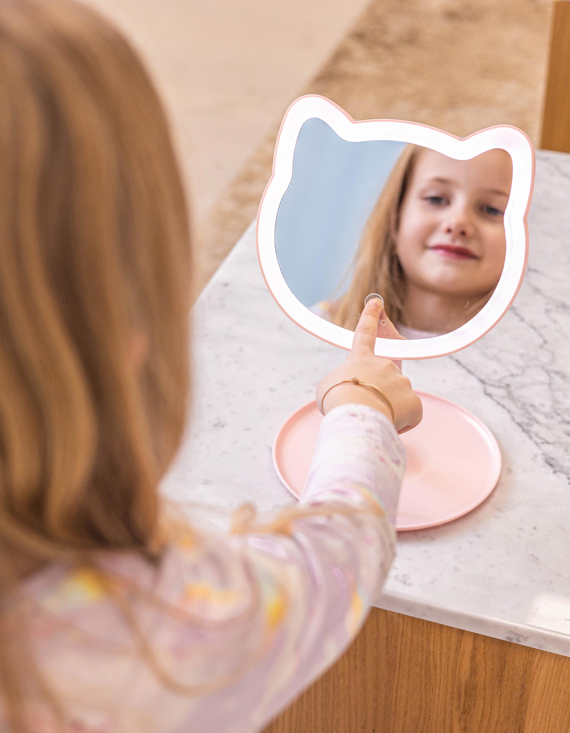 GioPerfect Gato Espejo LED Cosmético InnoGIO, Rosa