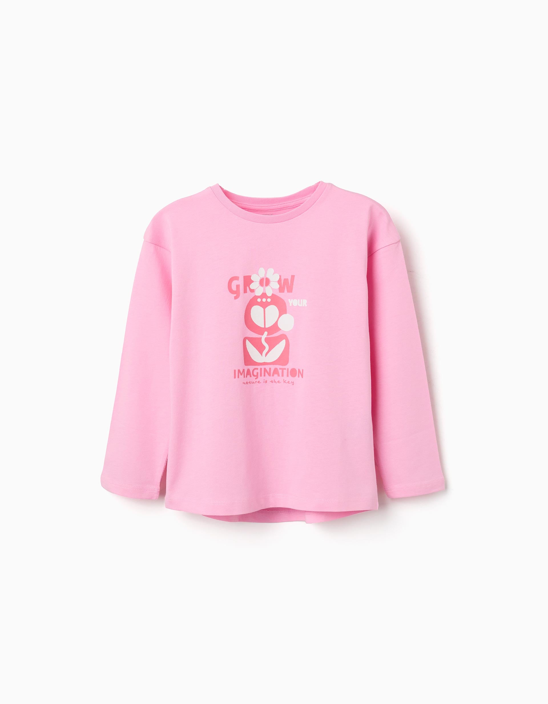 T-shirt à manches longues et imprimé Imagination pour fille, rose