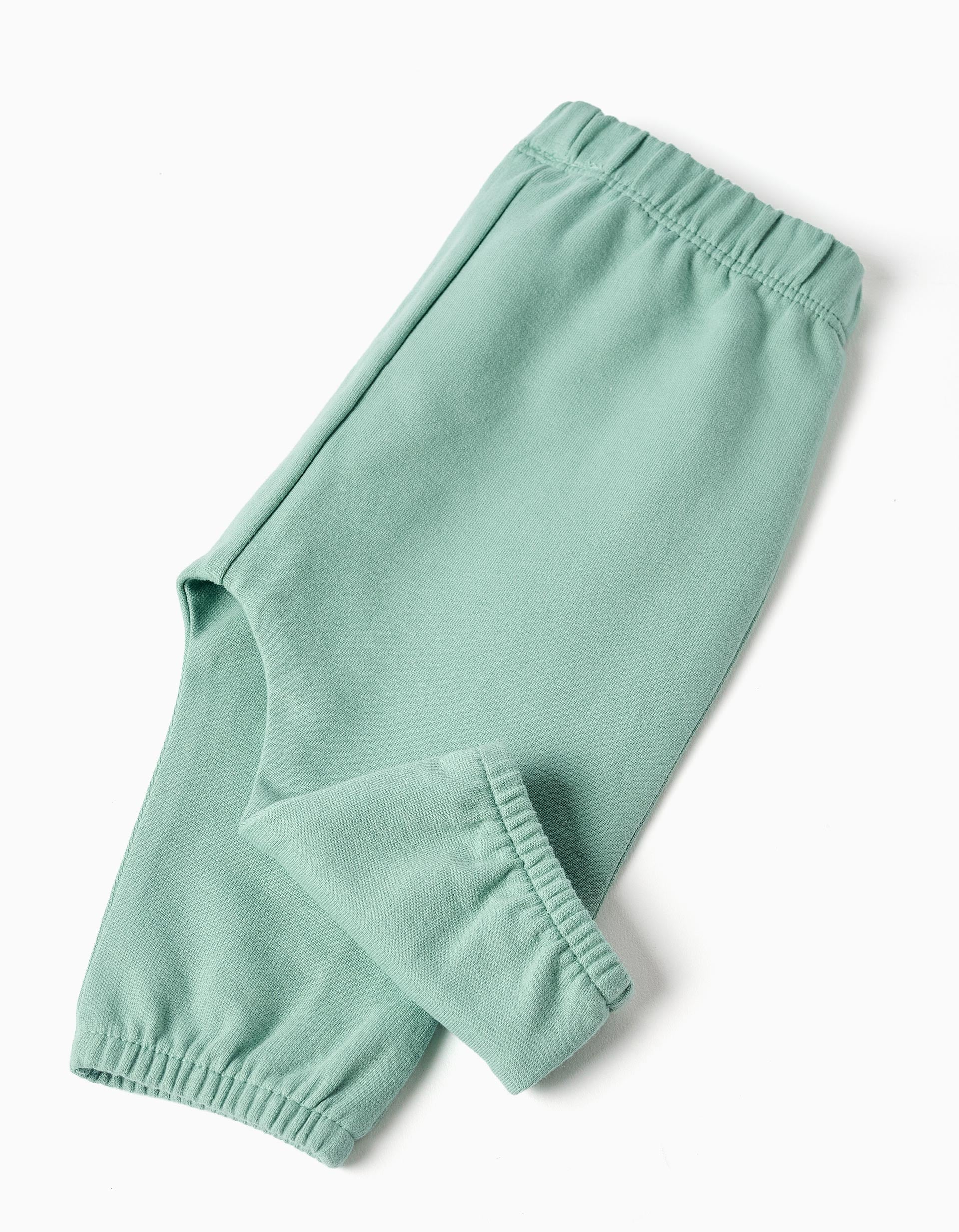 Sweat avec imprimé Minnie + pantalon pour nouveau-née, blanc/vert