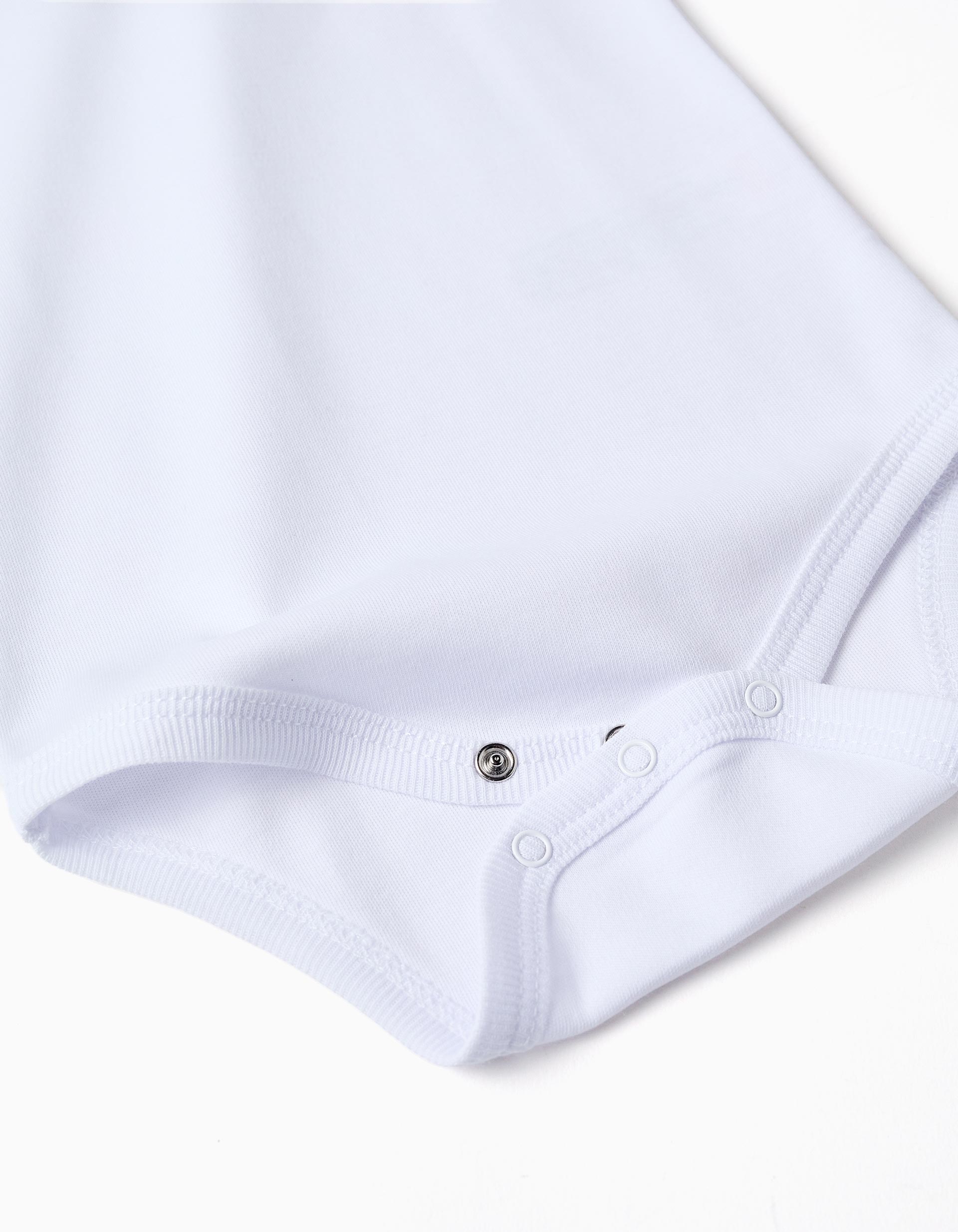 Lot de 4 bodies unis à bretelles pour nouveau-nés et bébés, blanc