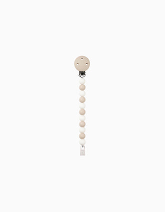 Chaîne Sucette en Silicone Nattou, Clay/Blanc