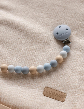Chaîne Sucette en Silicone Nattou, Bleu/Multicolore