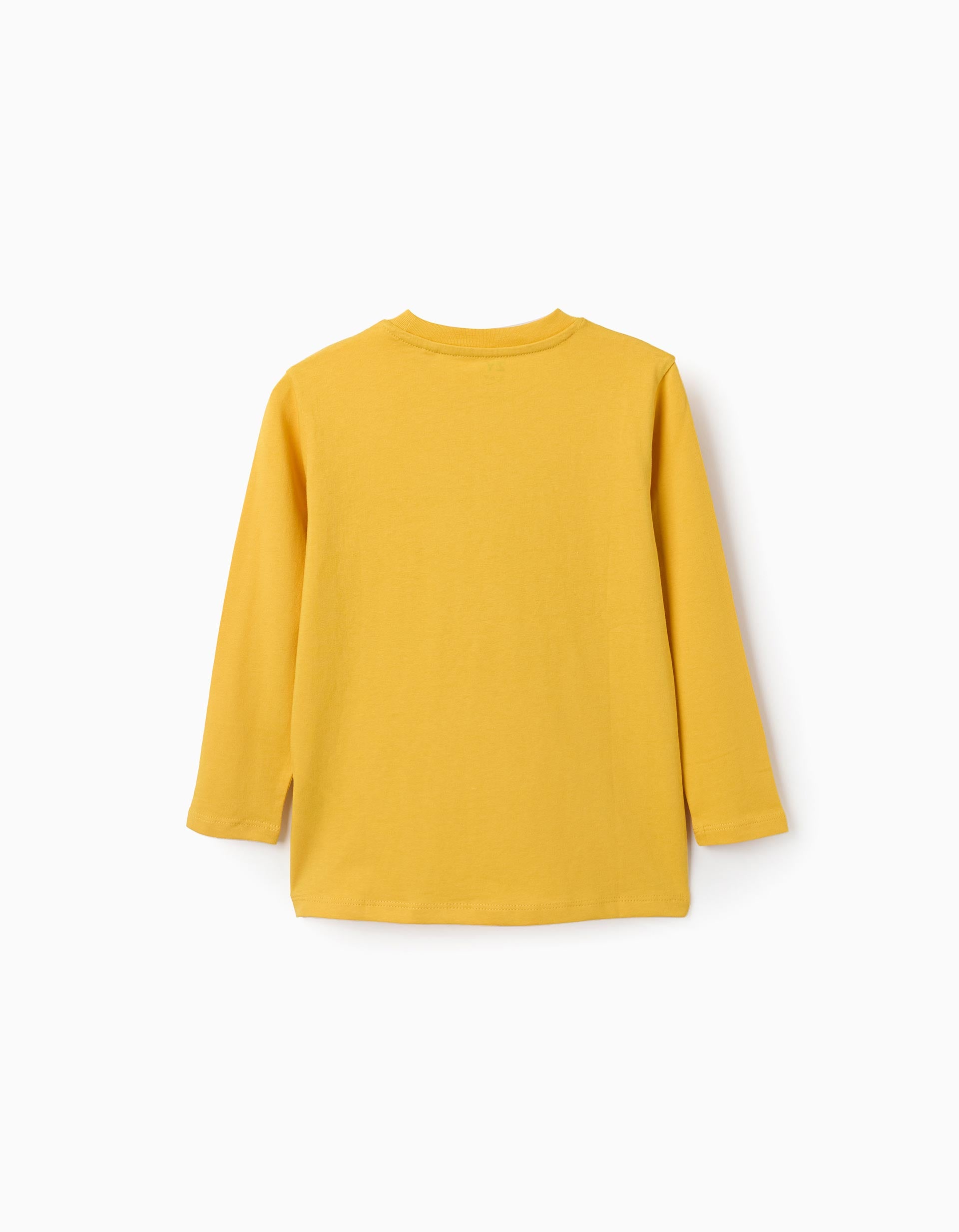 Camiseta de manga larga con estampado Just Colors para niño, amarillo