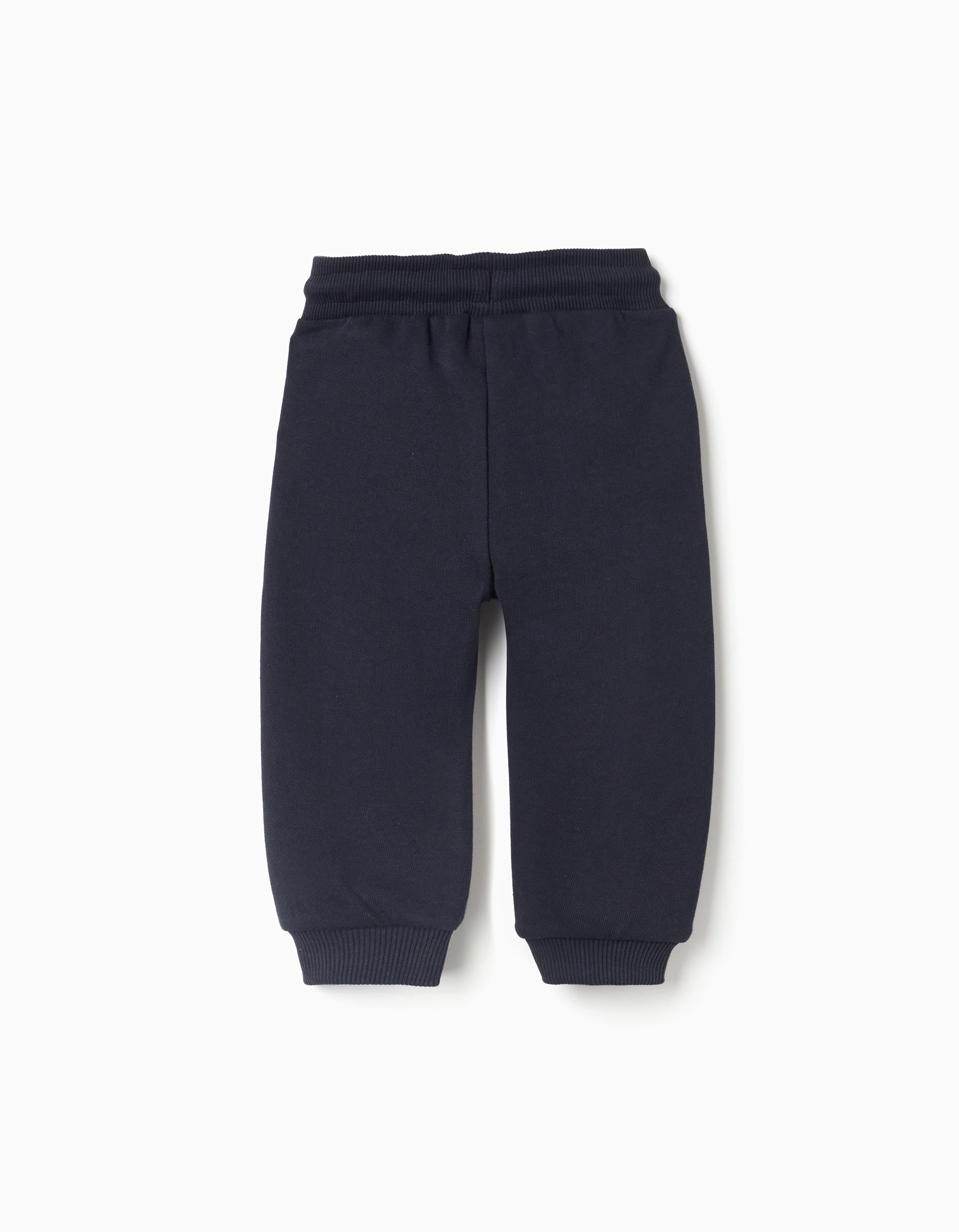 Joggers de algodão com estampado Creativity para bebé menino, azul-escuro