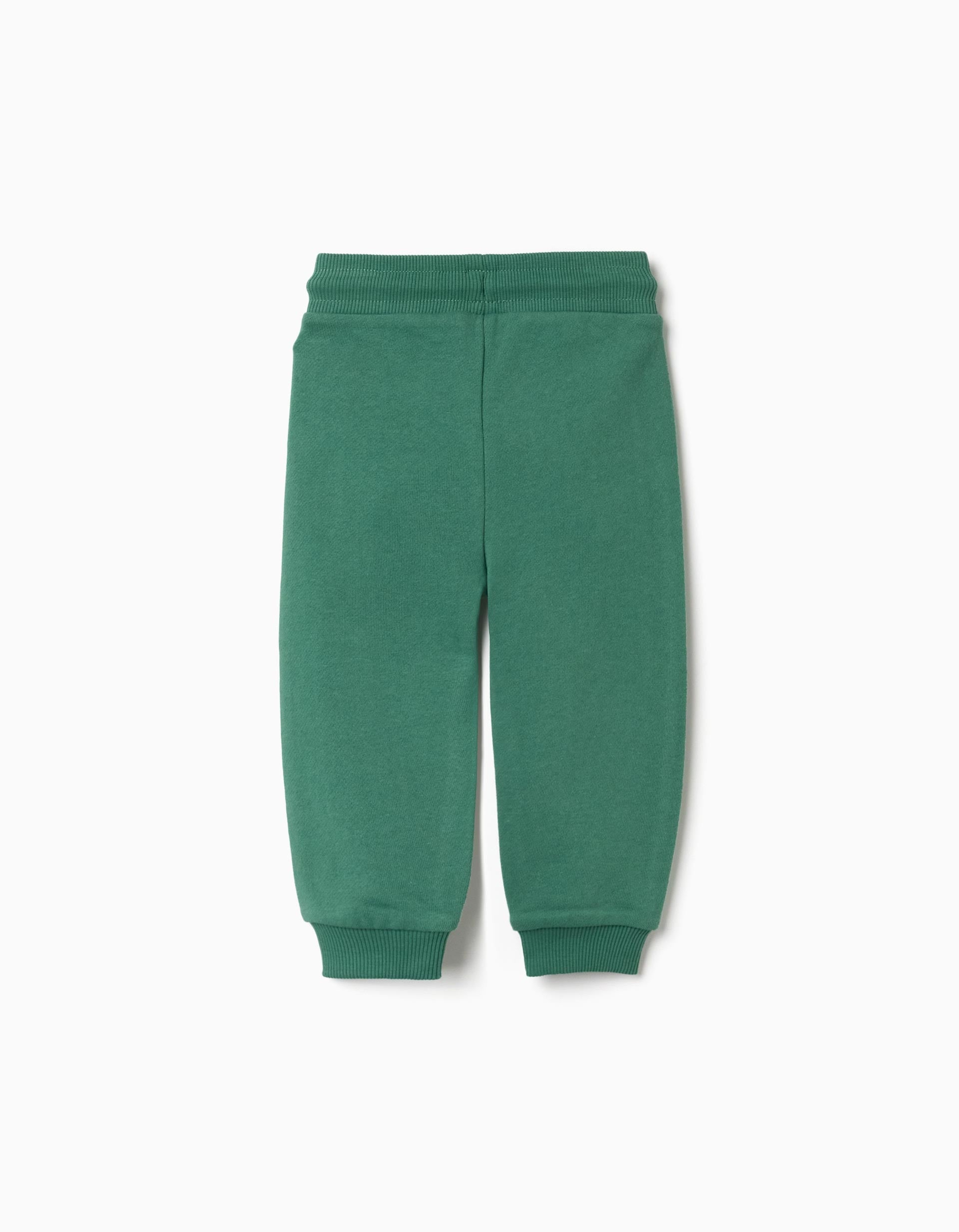 Joggers de algodão com estampado Art para bebé menino, verde