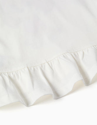 Camiseta de algodón con estampado Skye para bebé niña, blanco