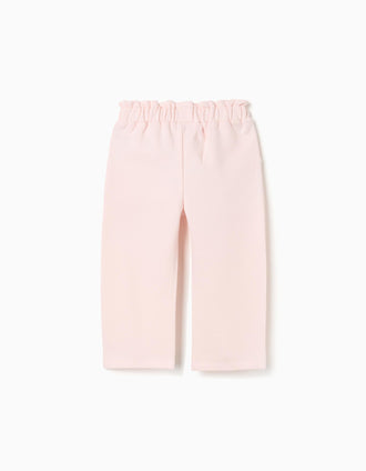 Joggers cardados com estampado da Minnie para bebé menina, rosa-claro