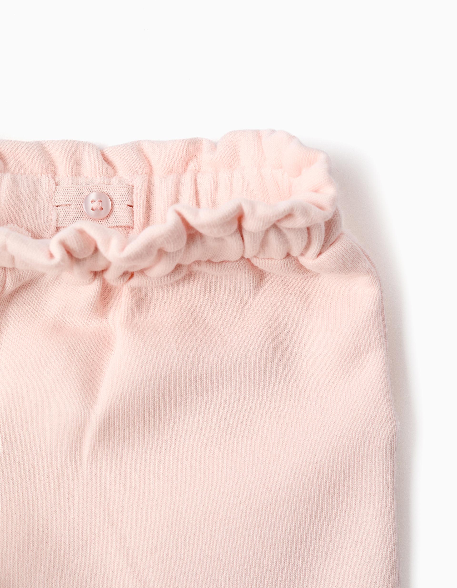 Joggers cardados com estampado da Minnie para bebé menina, rosa-claro