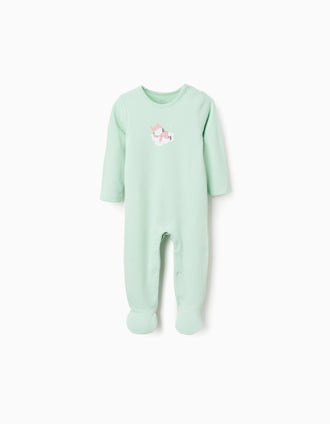 Pelele de algodón con estampado para recién nacida y bebé, verde claro