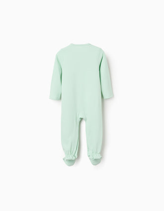Pelele de algodón con estampado para recién nacida y bebé, verde claro