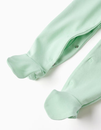 Pelele de algodón con estampado para recién nacida y bebé, verde claro