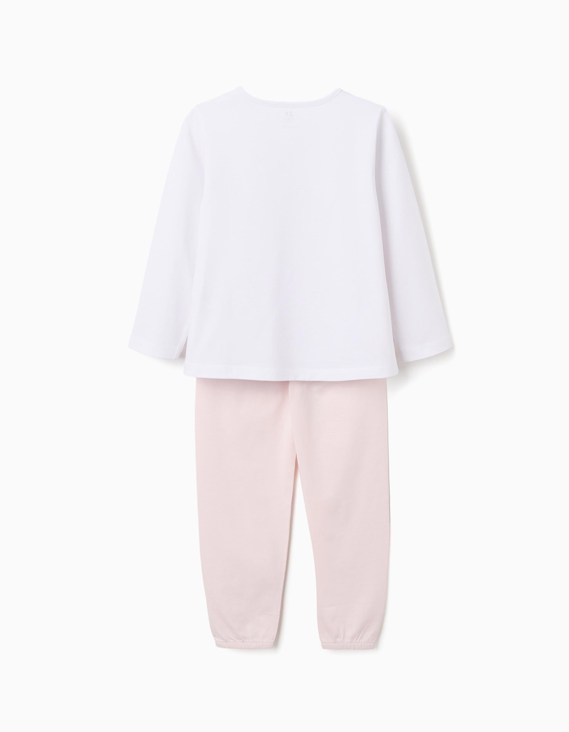 Pyjama à manches longues et imprimé Super Power Girls pour fille, rose