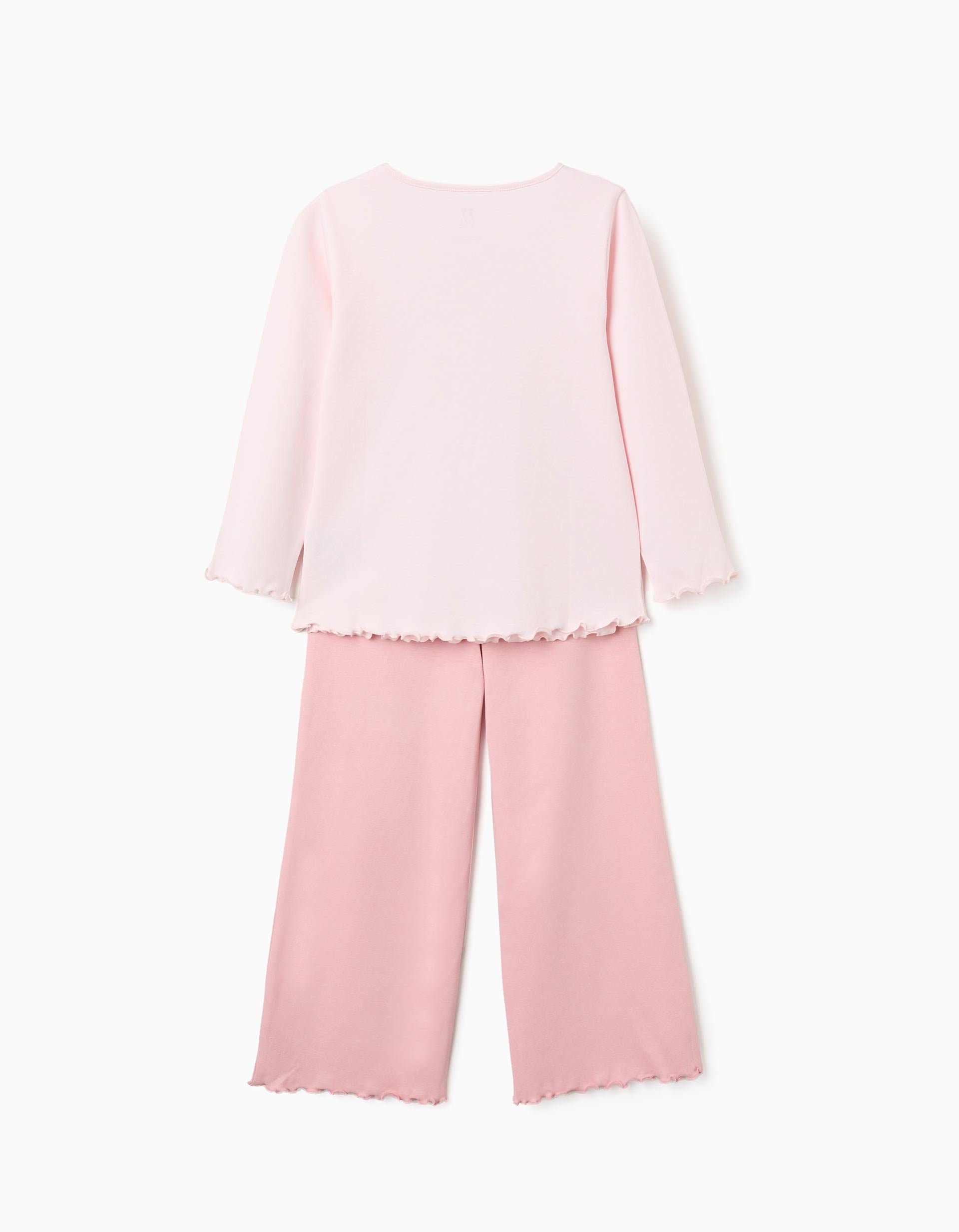 Pyjama en coton à manches longues et imprimé Superhero pour fille, rose