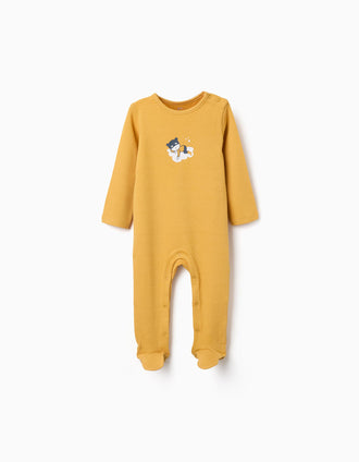 Pelele de algodón con estampado para recién nacido y bebé, amarillo