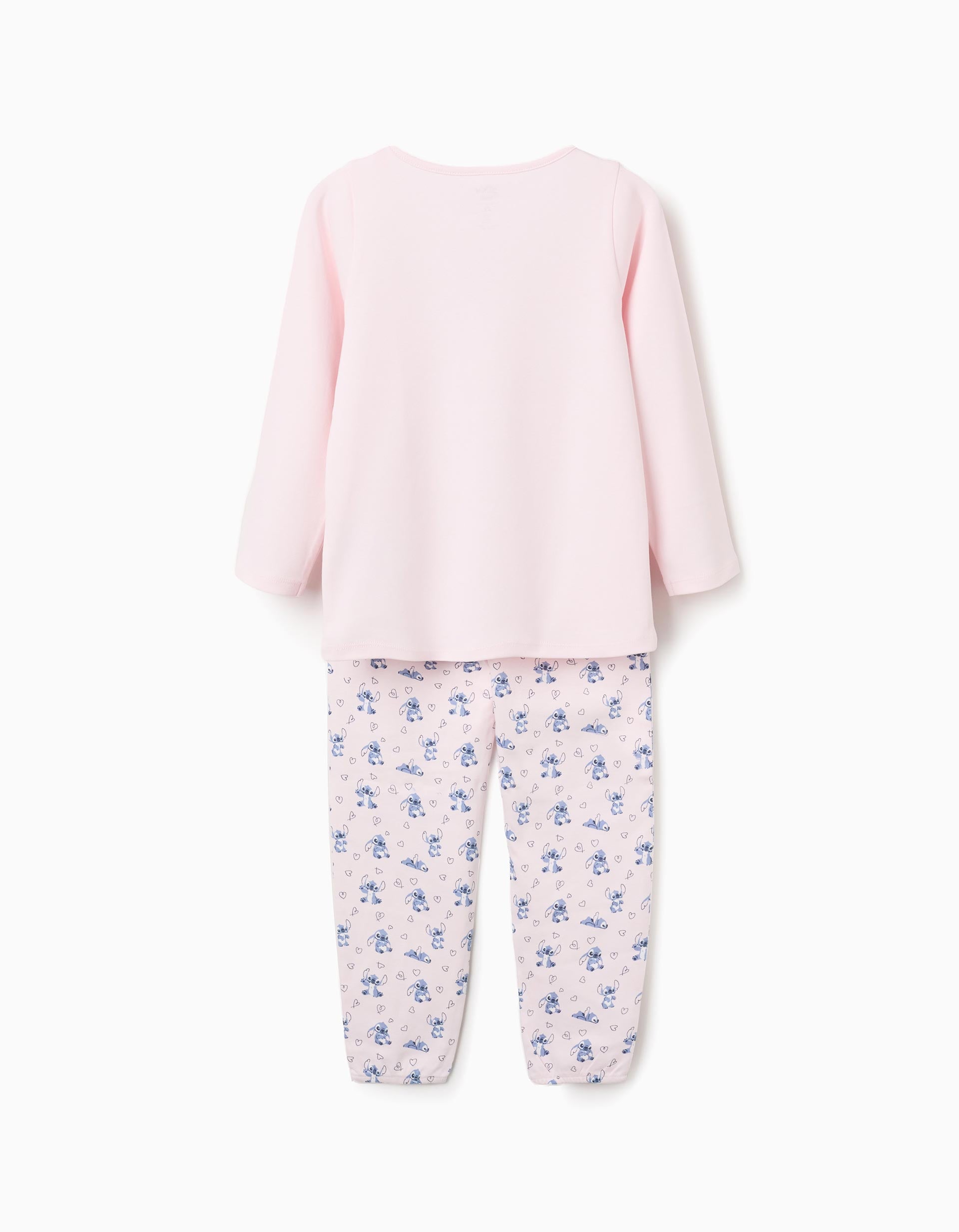 Pyjama qui brille dans le noir avec Stitch pour fille, rose clair