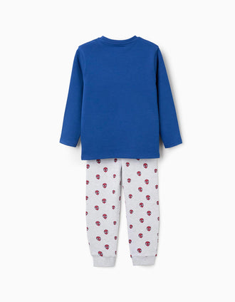 Pyjama qui brille dans le noir Spider-Man pour garçon, bleu/gris