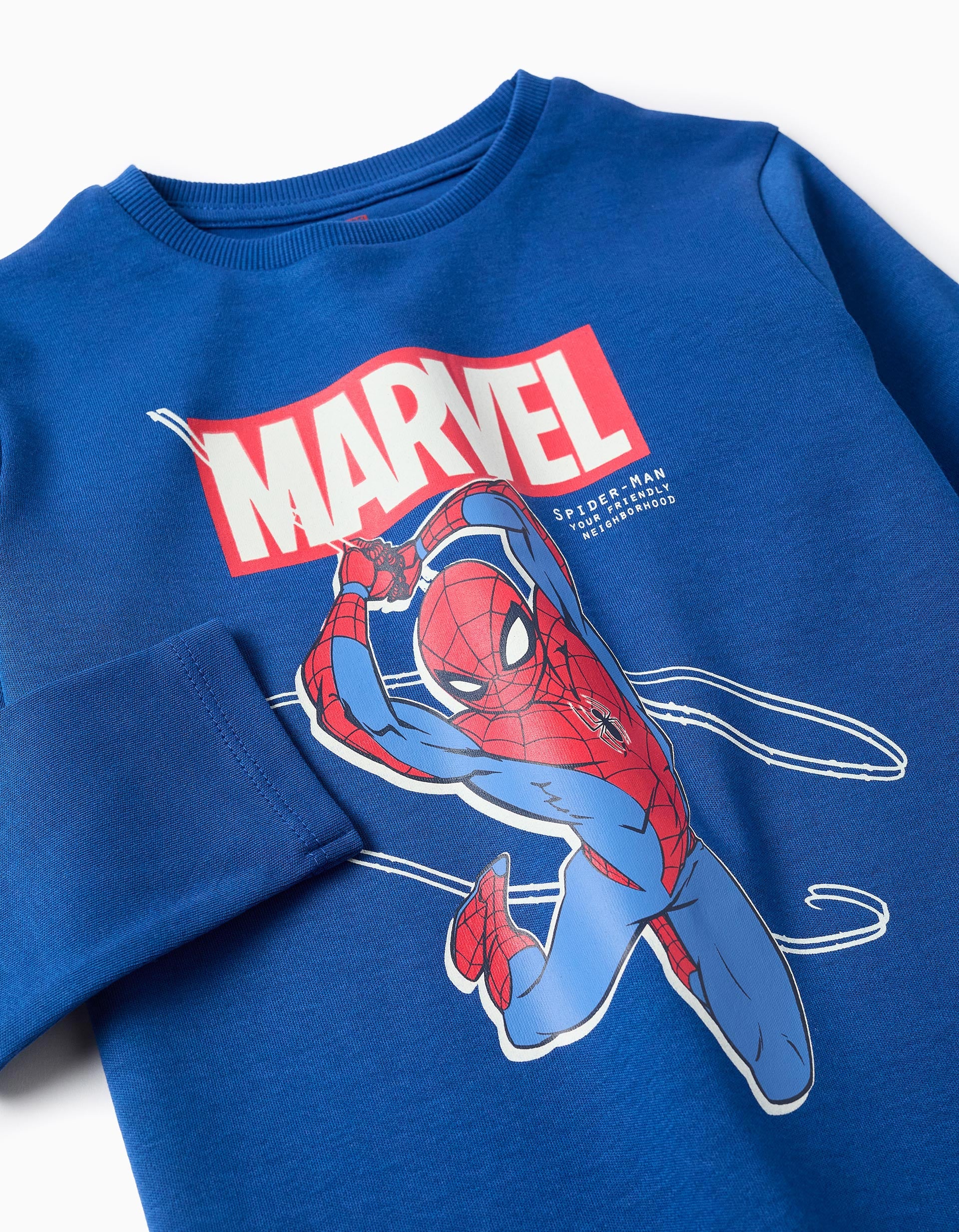 Long sleeve glow-in-the-dark pyjamas with Spider-Man for boys, blue/grey