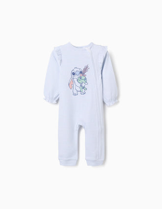 Pelele con estampado de Stitch para recién nacida y bebé, blanco/azul