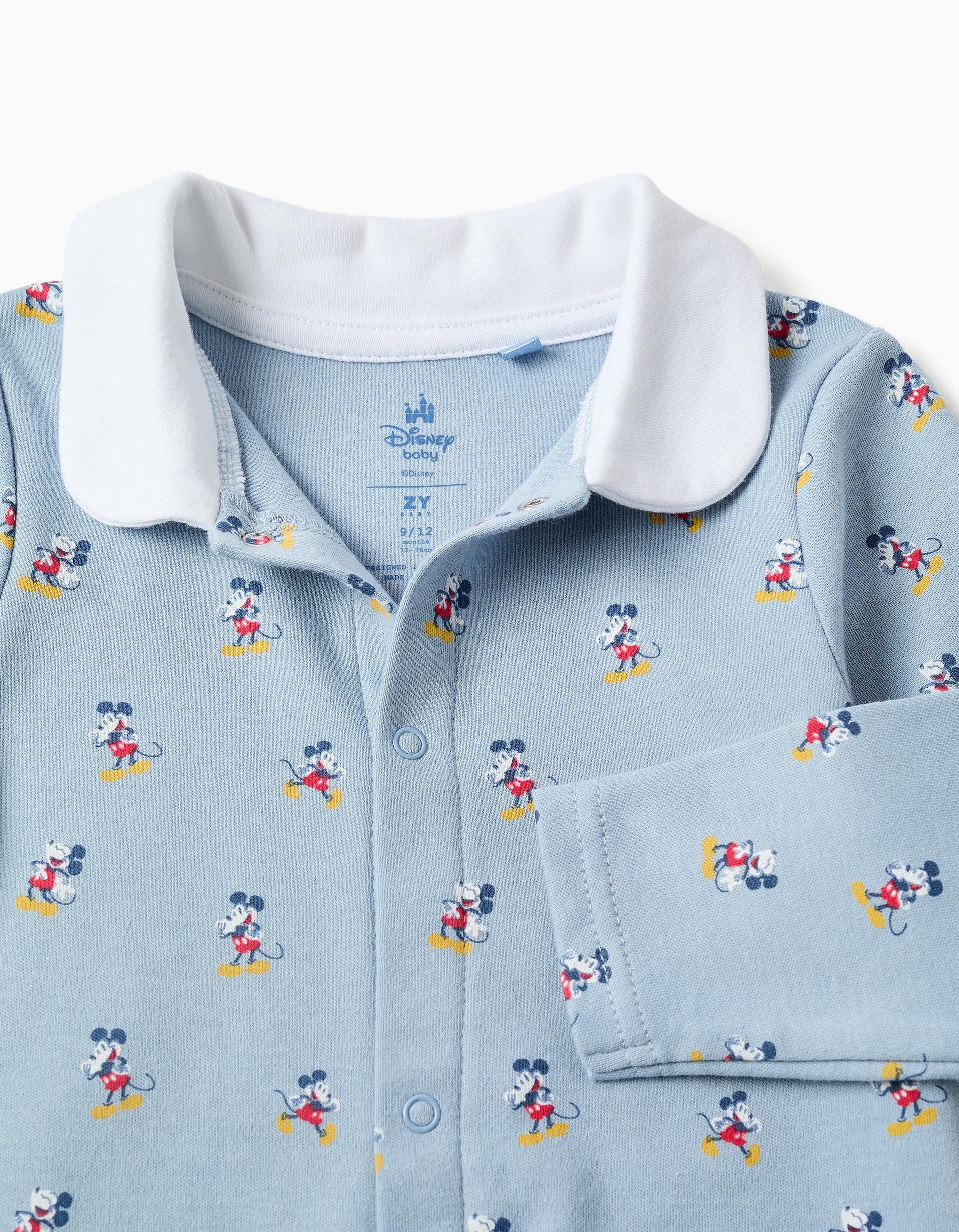 Combinaison en coton avec Mickey pour nouveau-né et bébé garçon, bleu