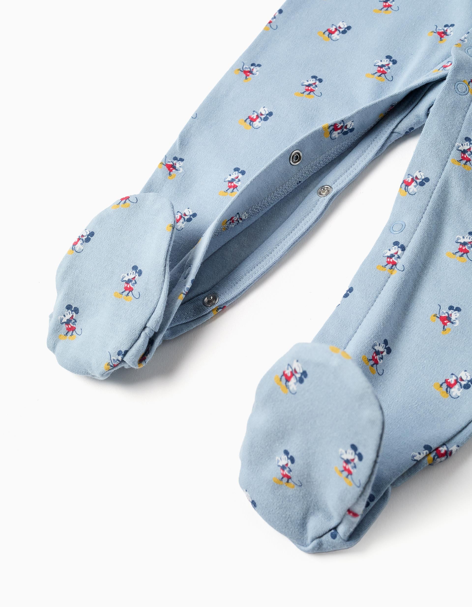 Combinaison en coton avec Mickey pour nouveau-né et bébé garçon, bleu