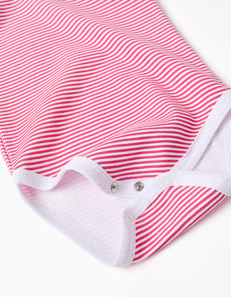 4 bodies sem mangas para recém-nascida e bebé, branco/rosa/vermelho