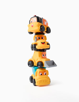 Set of 4 Construction Trucks Kidz Up 1Y+