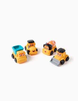 Set of 4 Construction Trucks Kidz Up 1Y+