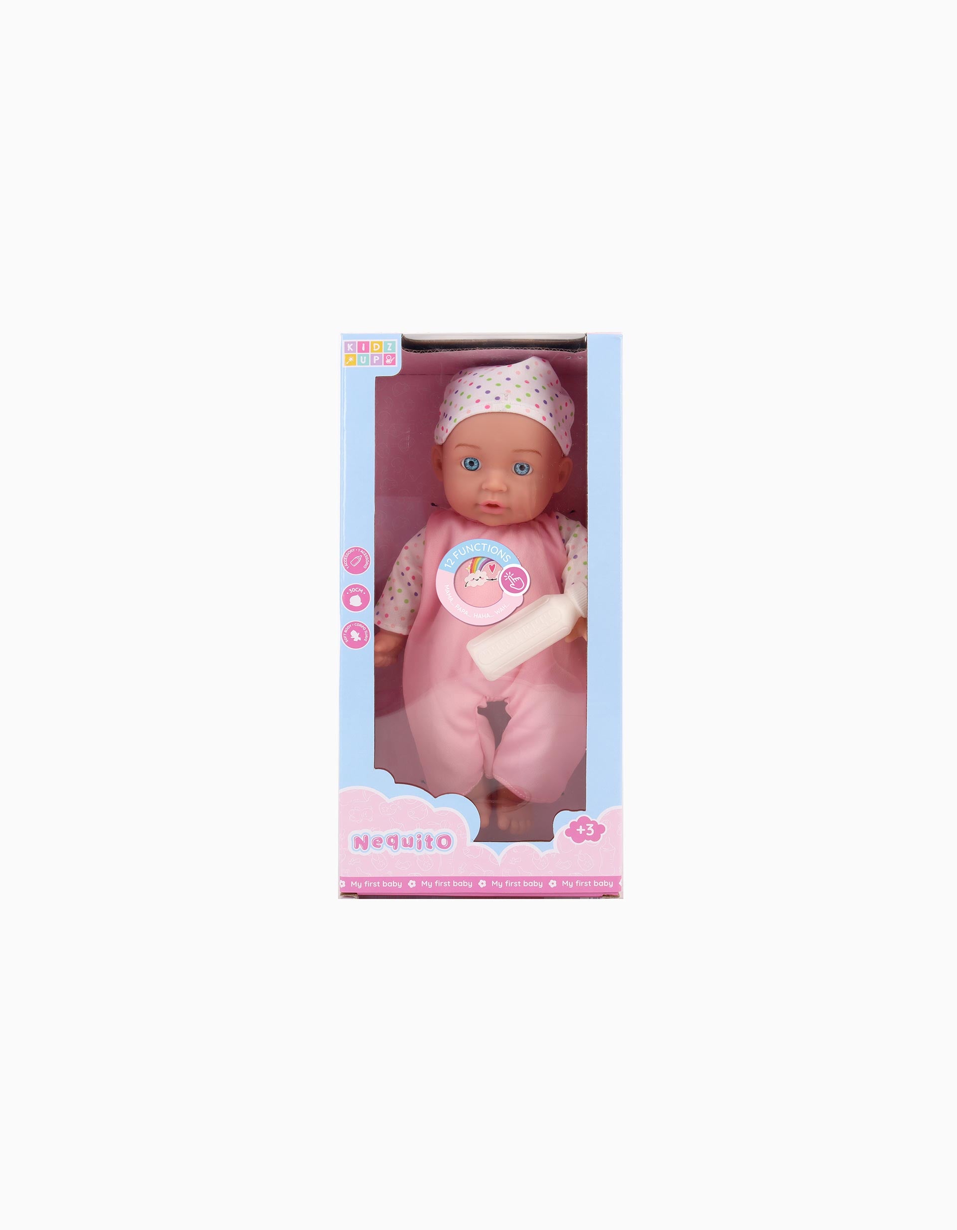 Brinquedo Bebé Nequito que Fala Kidz Up 3A+, Rosa