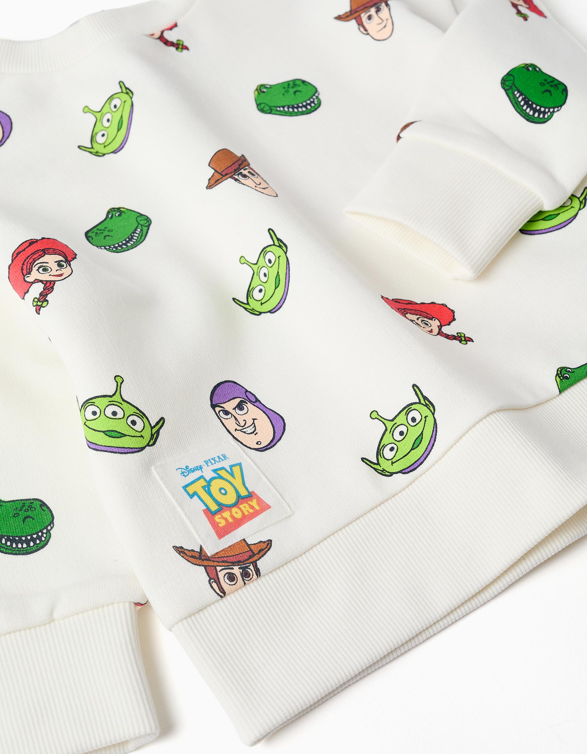 Sudadera perchada con motivo Toy Story para bebé niño, blanco