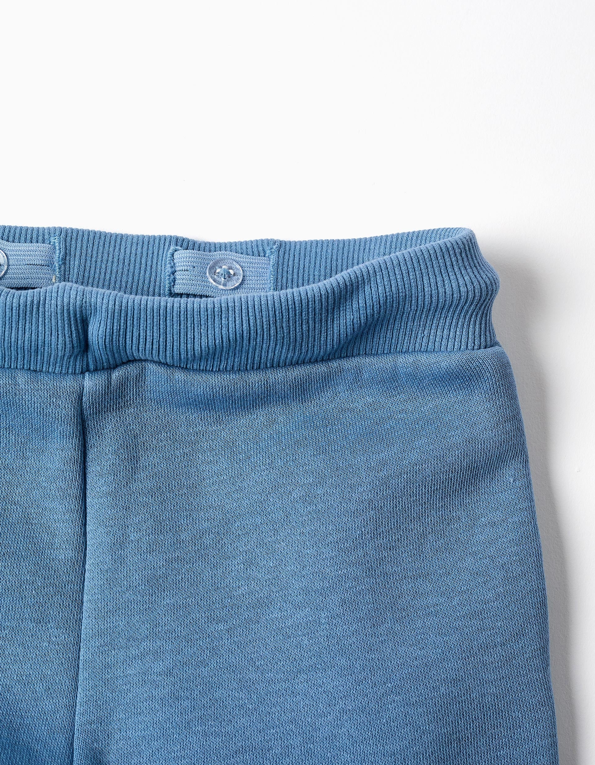 Calças joggers cardadas com estampado Art Thinker para bebé menino, azul