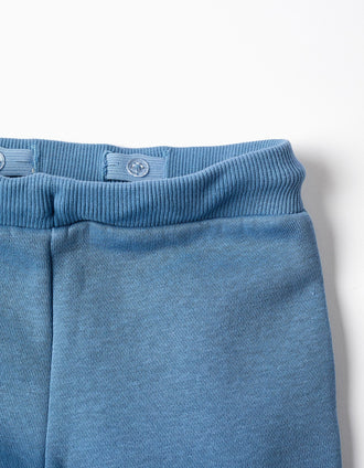 Brushed joggers with Art Thinker print for baby boys, blue