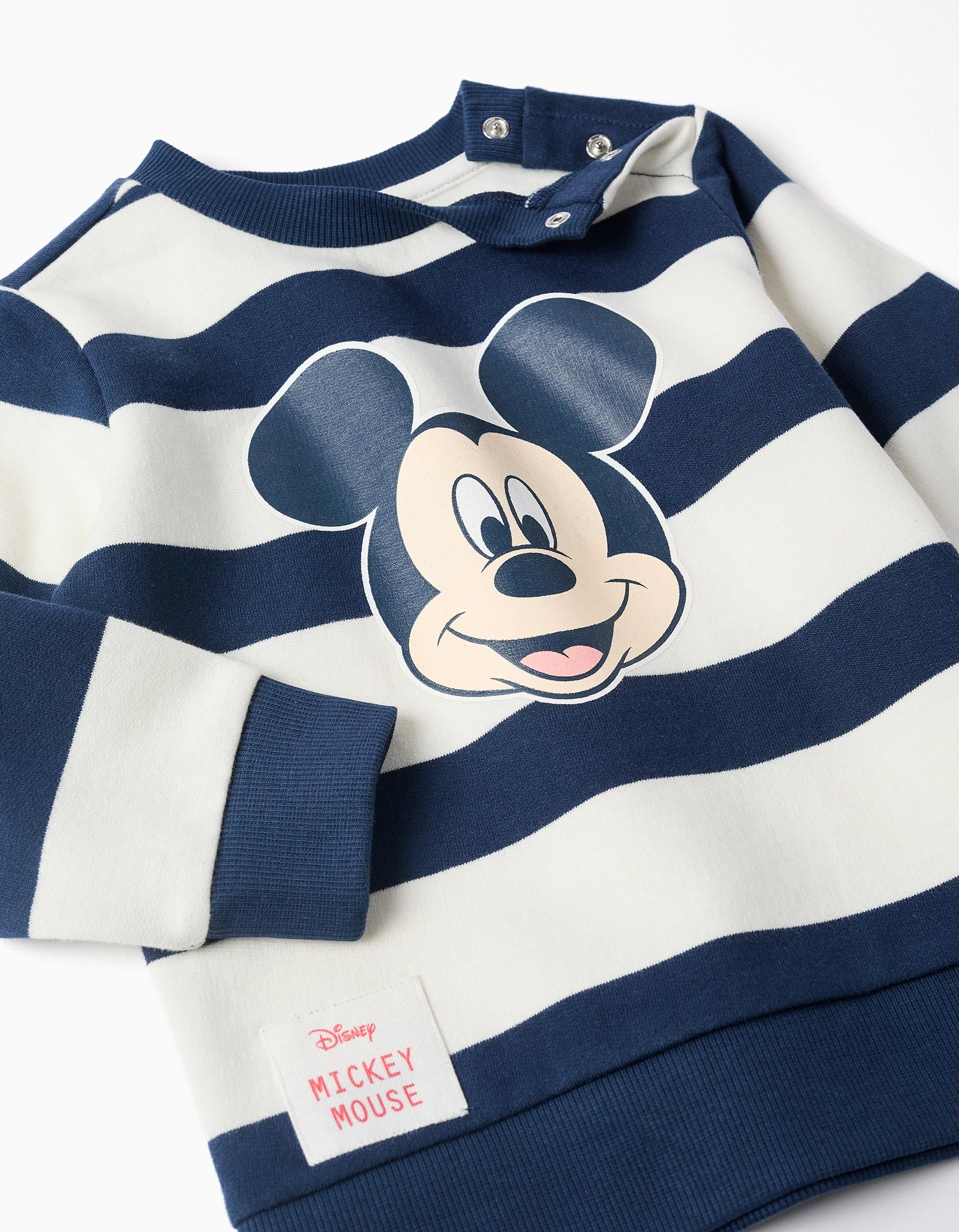 Sudadera + pantalones perchados con Mickey para bebé niño, azul/blanco