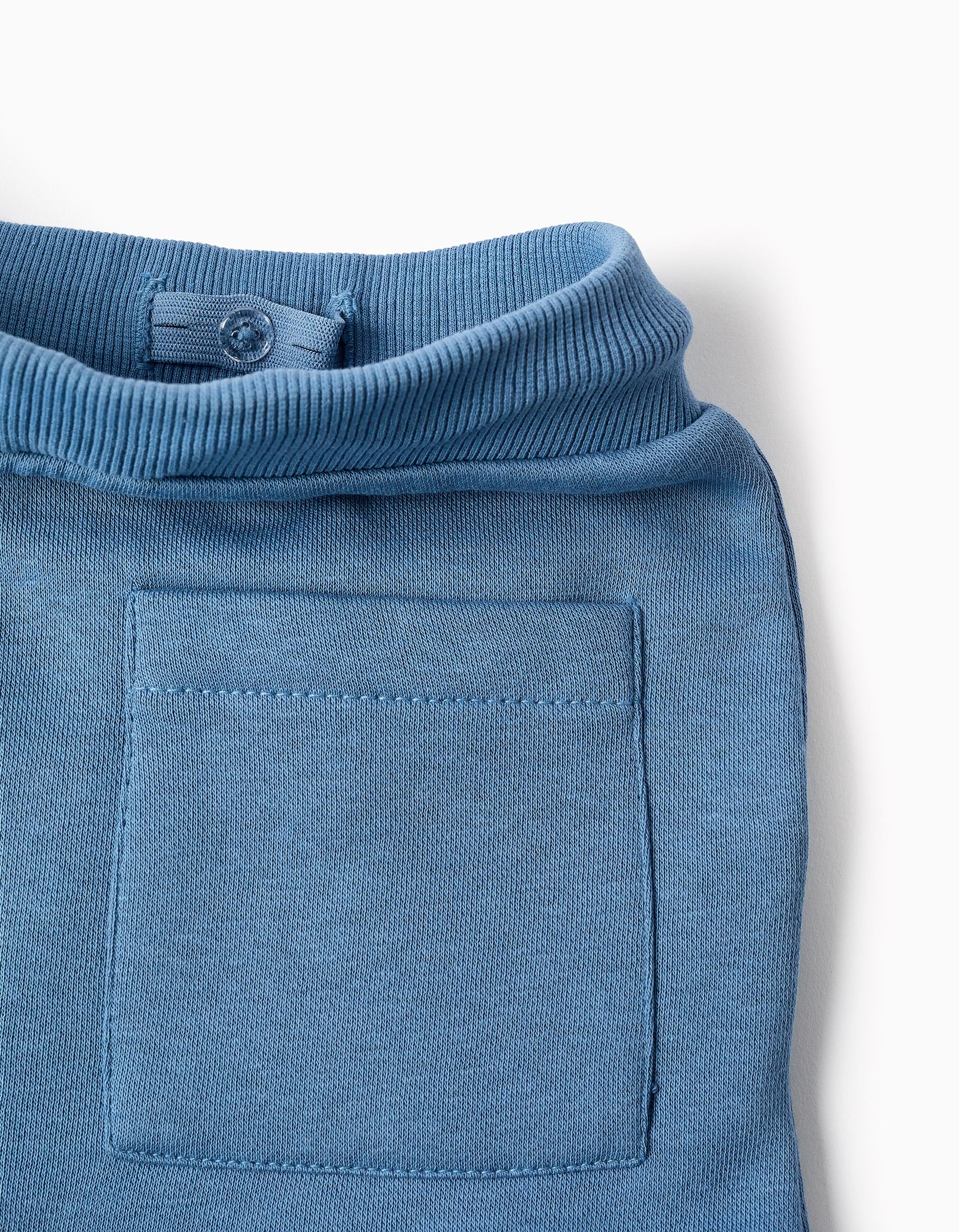 Calças joggers cargo cardadas com estampado No Rules para menino, azul