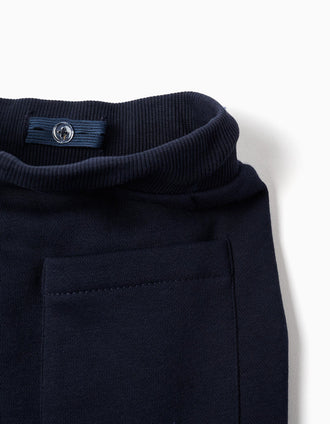 Pantalón cargo perchado con estampado Creative para niño, azul oscuro