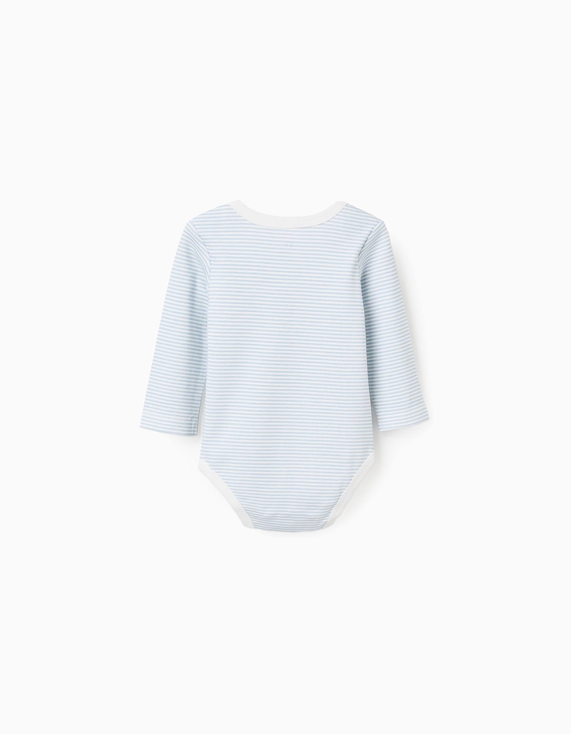 4 striped/printed bodysuits for newborn and baby boys, multicolour