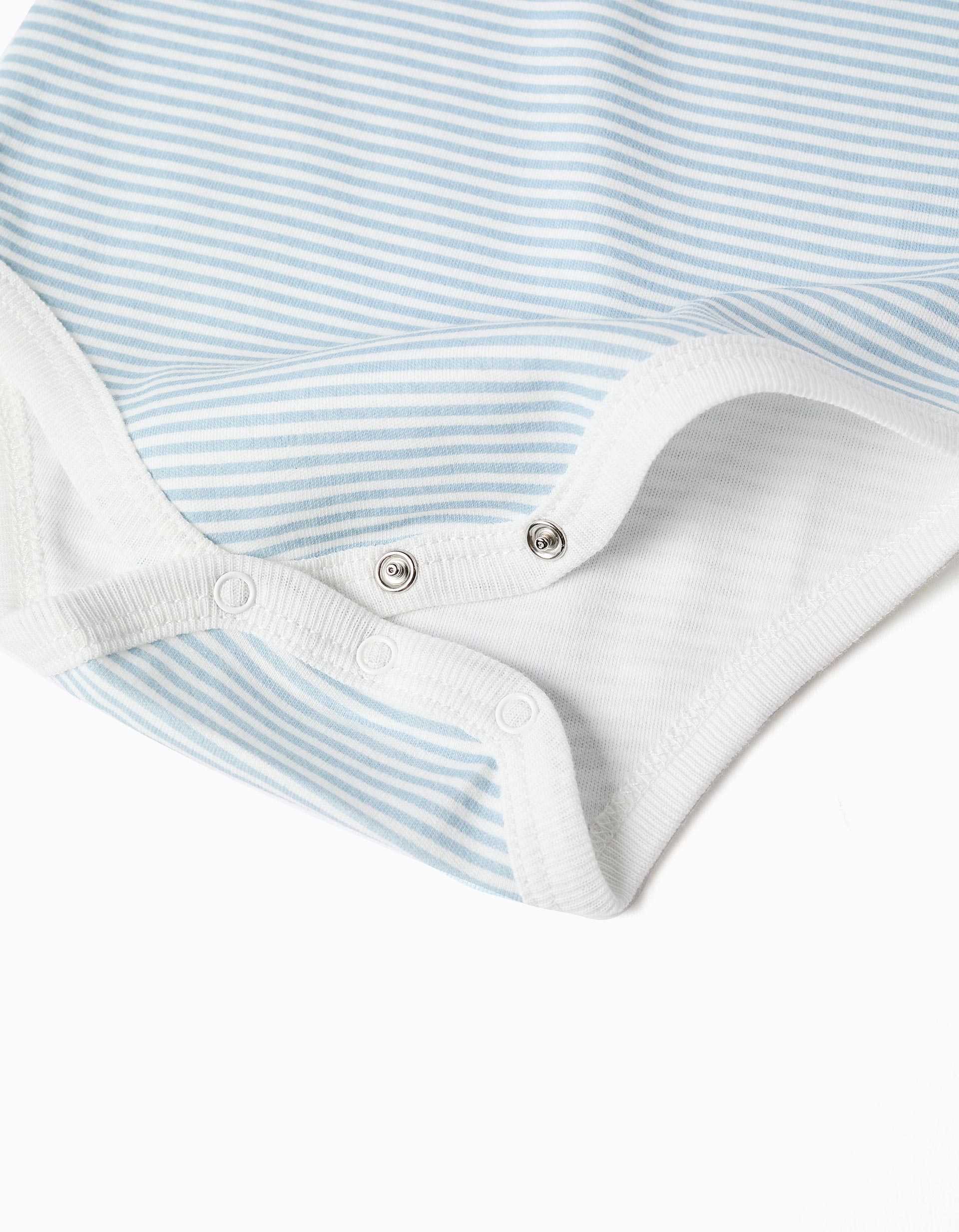 4 striped/printed bodysuits for newborn and baby boys, multicolour