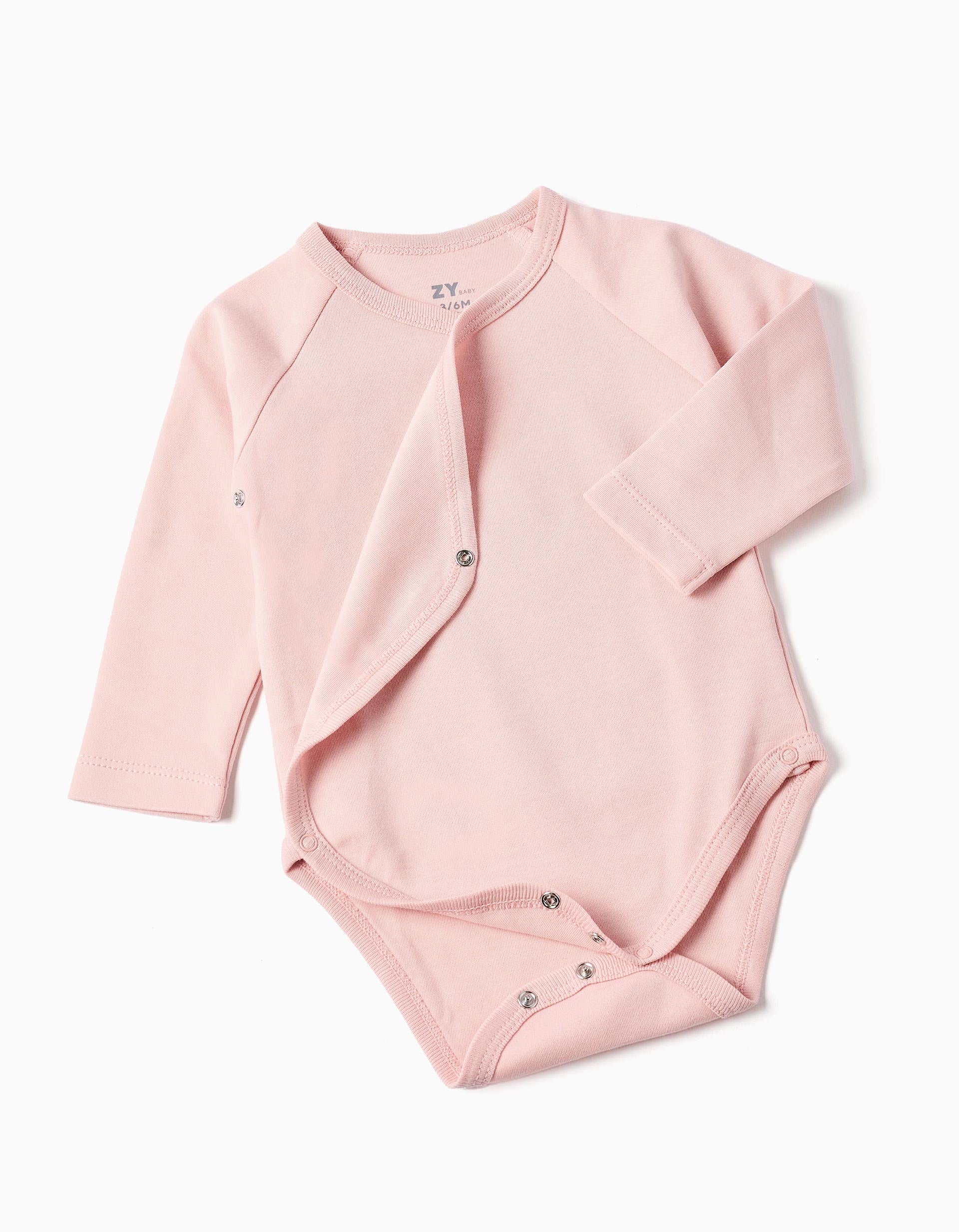 Lot 4 bodys croisés unis/à fleurs pour nouveau-née et bébé, multicolore