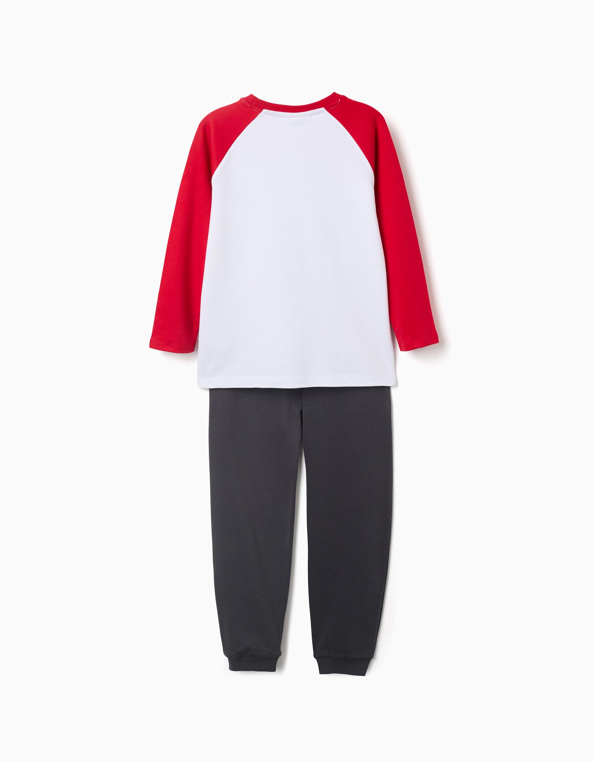 Long sleeve cotton pyjamas with Pokémon print for boys, white/red/grey