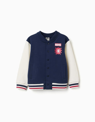 Chaqueta bomber perchada con estampado Spider-Man para niño, multicolor