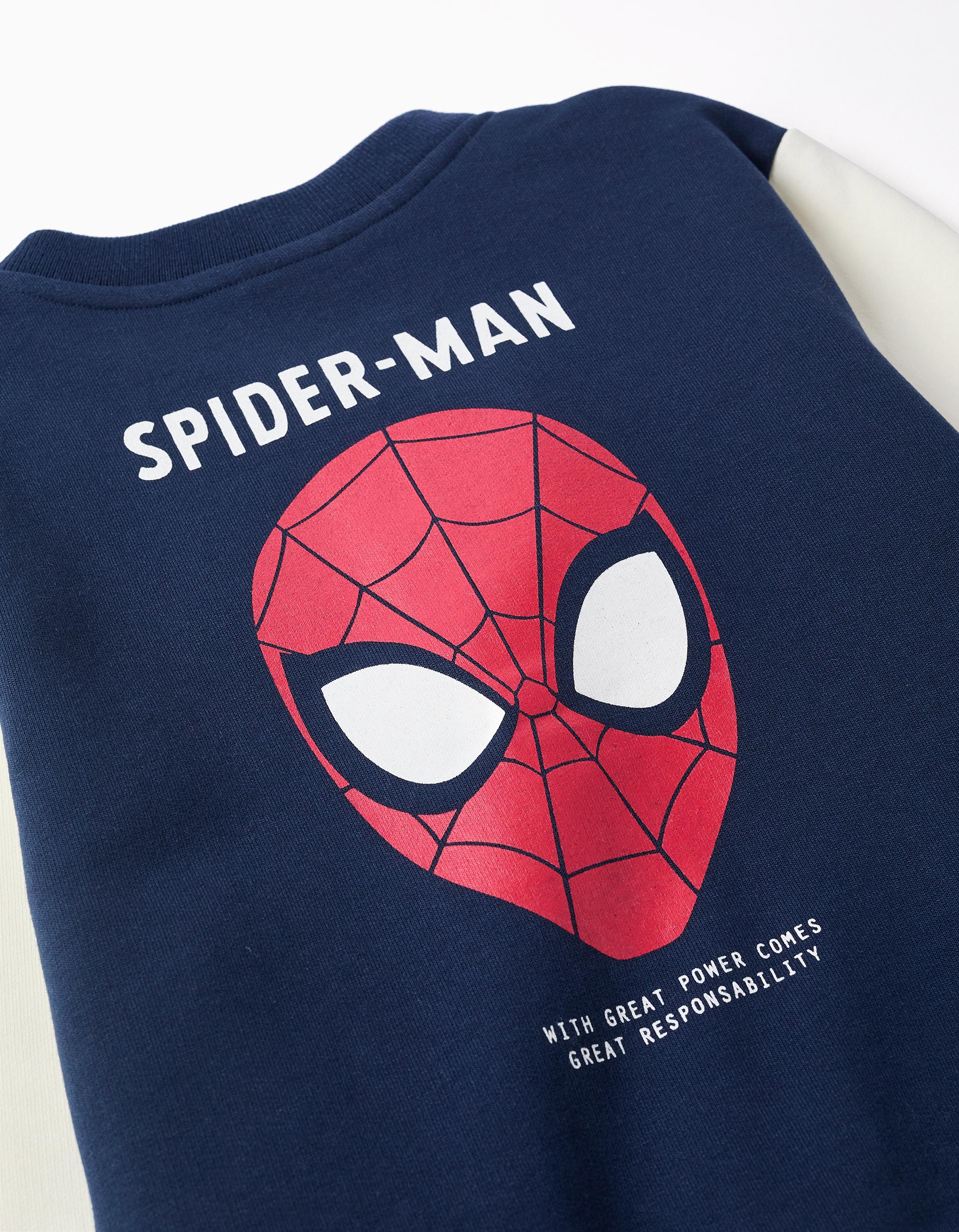 Blouson aviateur en coton peigné Spider-Man pour garçon, multicolore