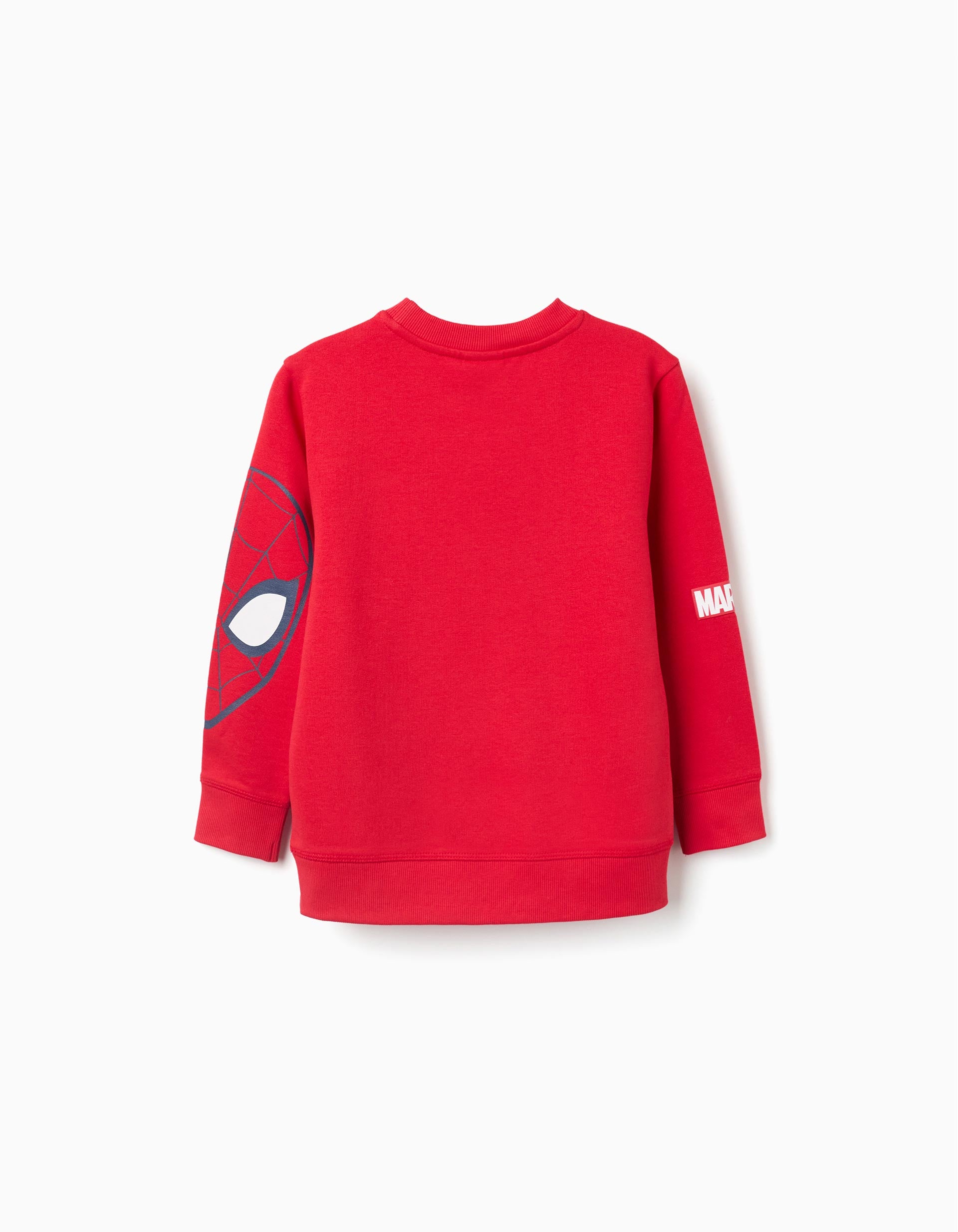 Brushed cotton sweatshirt with Spider-Man prints for boys, red