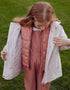 3-in-1 padded parka with hood for girls, pink
