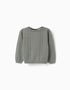 Jersey de punto calado de algodón B&S para bebé niña, verde oscuro