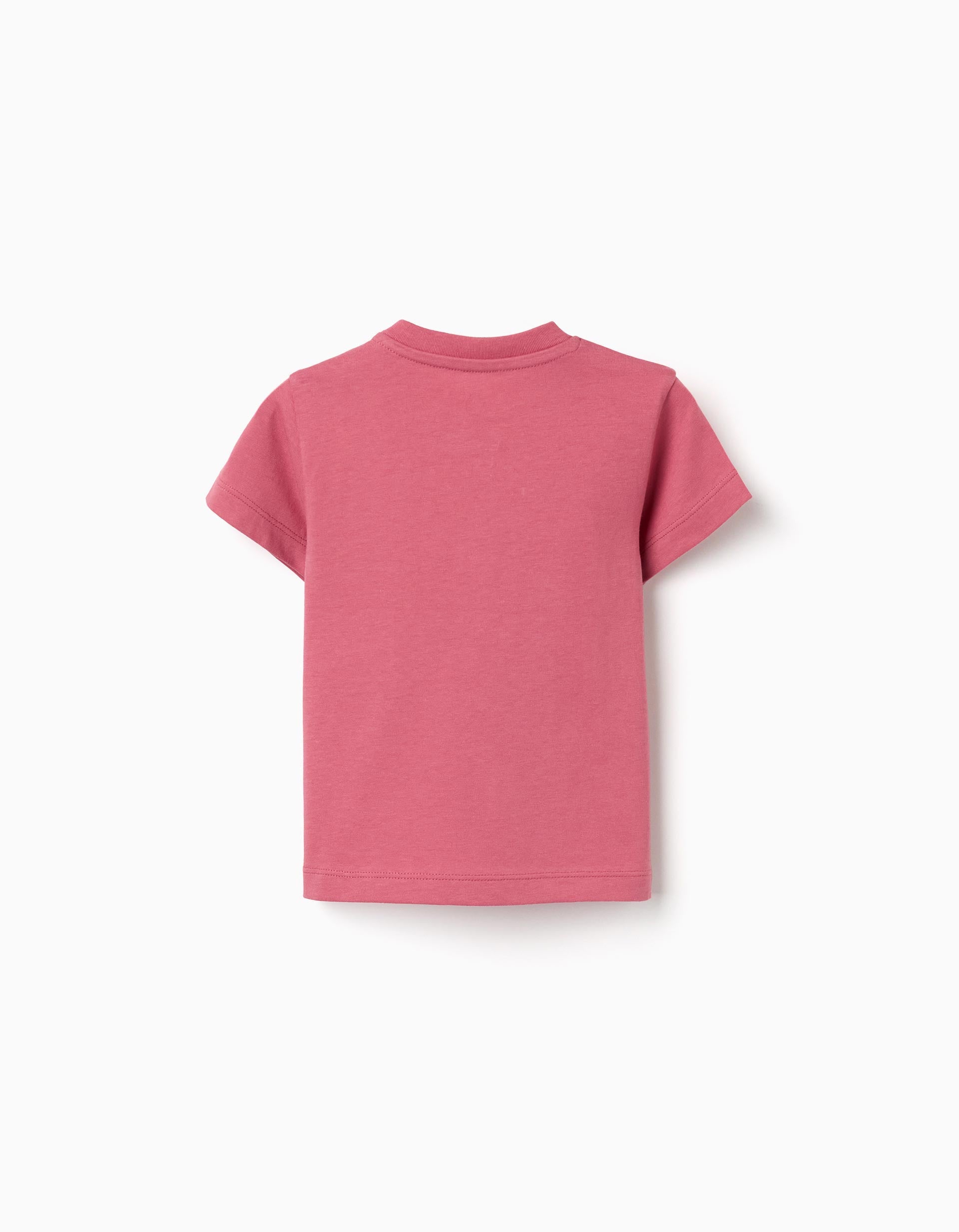 Camiseta de algodón con estampado Nature para bebé niño, rosa oscuro