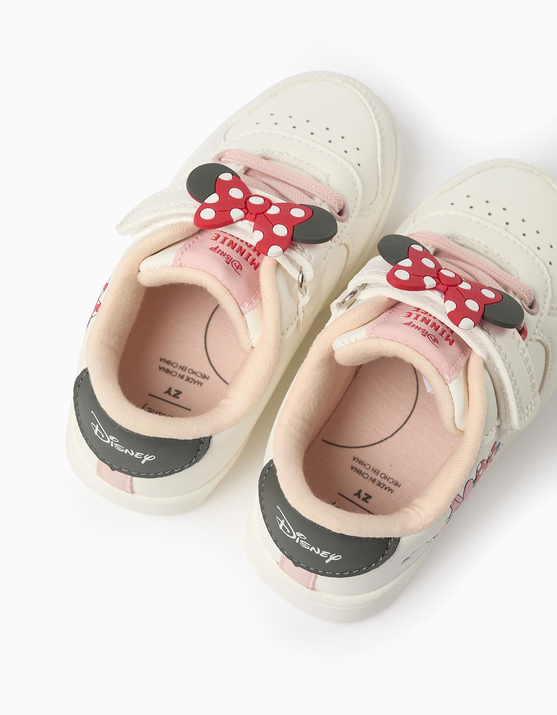 Trainers with Minnie and Daisy print for baby girls, white