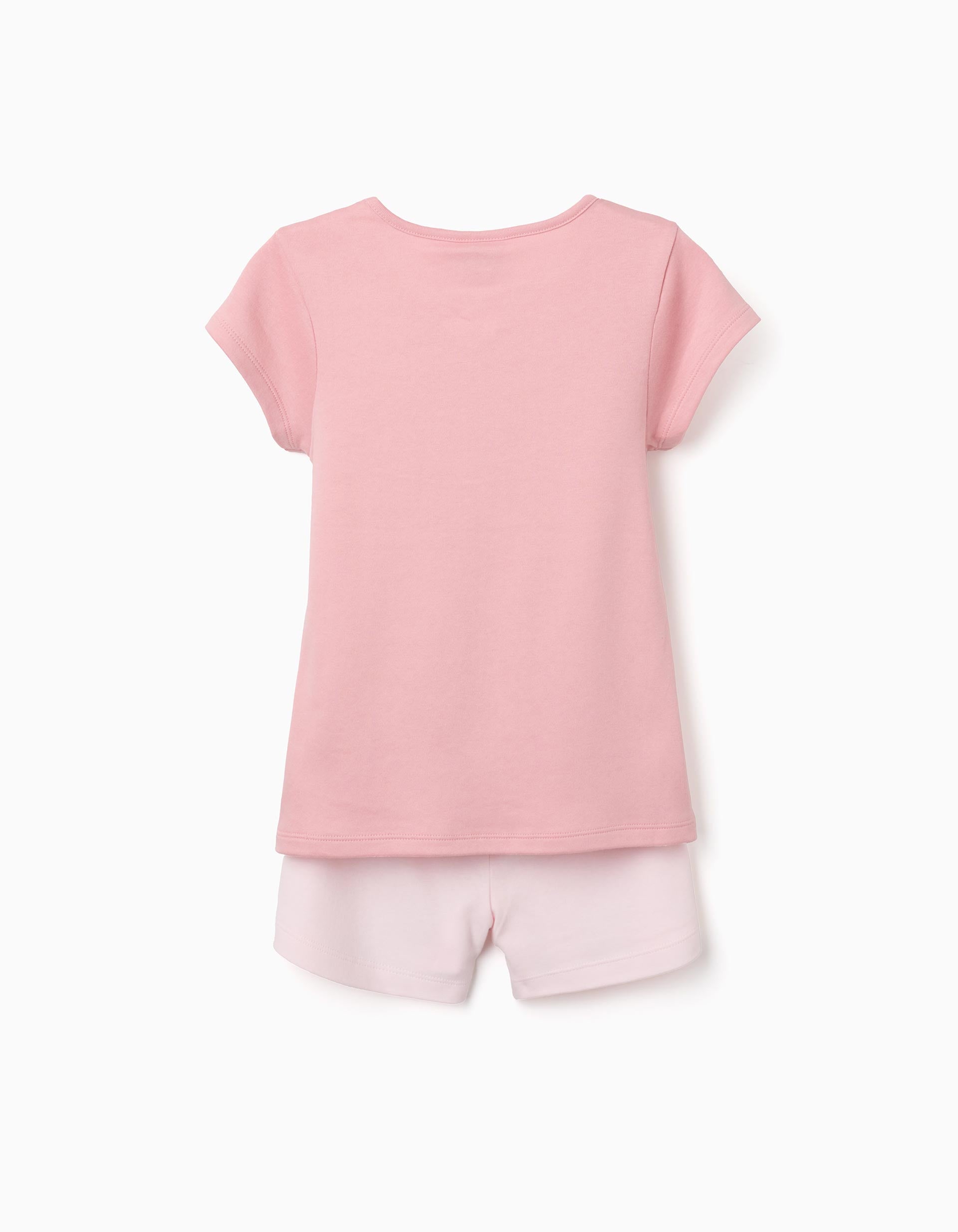 Pijama curto de algodão com estampado My Melody para menina, rosa