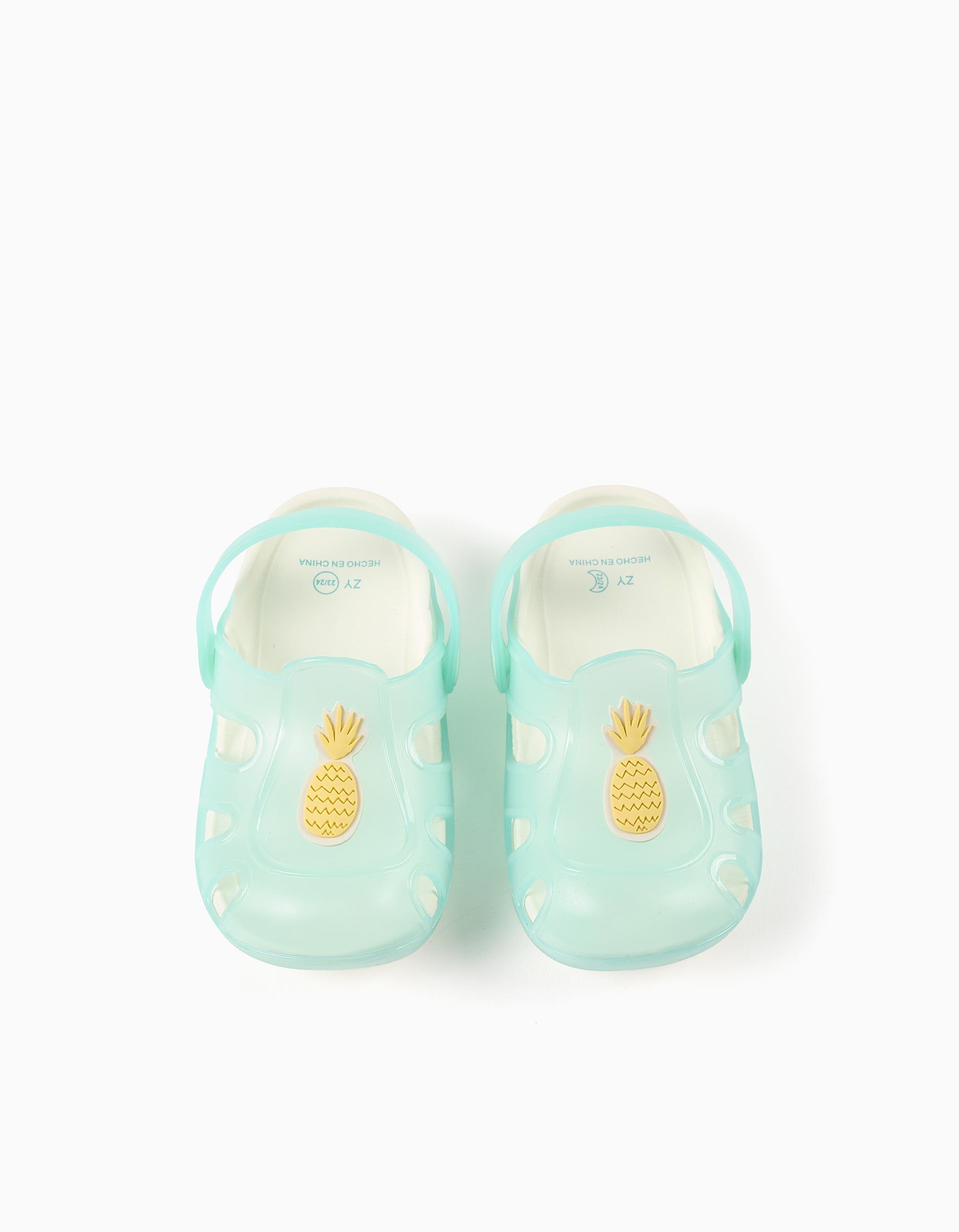 Zuecos de goma con suela antideslizante para bebé y niña, azul claro
